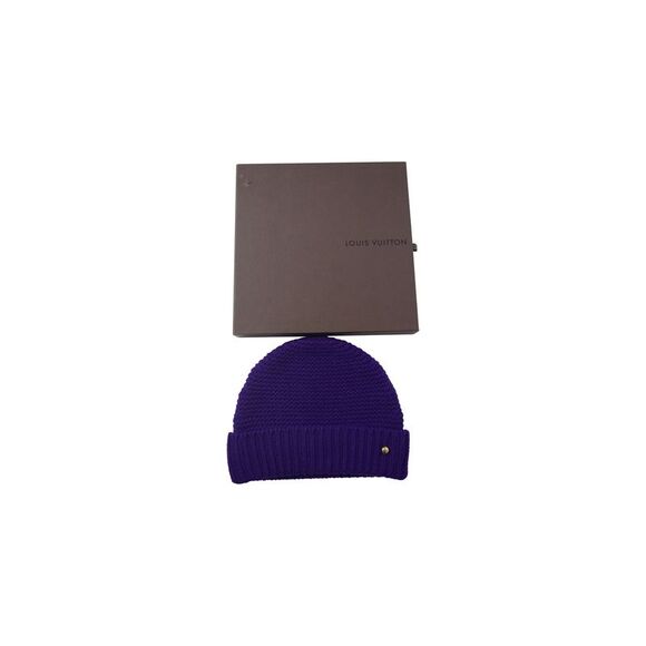 Louis Vuitton Constance Knit Bonnet in Purple Wool - Picture 8 of 8